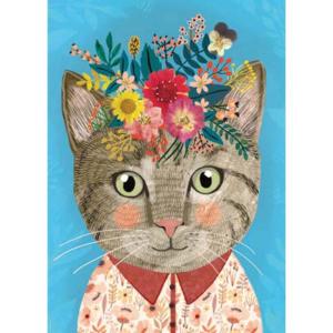 Floral Friends, Pretty Feline Cats Jigsaw Puzzle By Heye