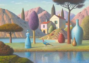 Lady in Blue Landscape Jigsaw Puzzle By Heye