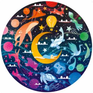 Circle of Colors - Dreams 500p 64 Collage Round Jigsaw Puzzle By Ravensburger