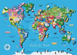 World Map Maps & Geography Children's Puzzles By Ravensburger