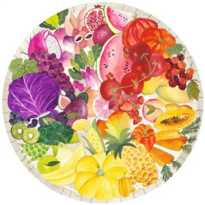 Fruits and Vegetables Fruit & Vegetable Round Jigsaw Puzzle By Ravensburger