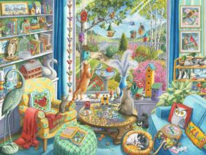 The Bird Watchers Around the House Large Piece By Ravensburger