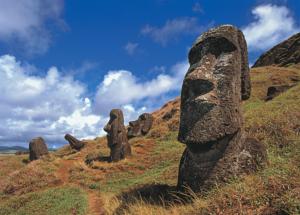 Anakena Moai, Chile Mini Puzzle Landscape Miniature Puzzle By Tomax Puzzles