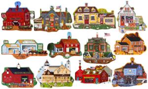 Main Street Around the House Miniature Puzzle By RoseArt