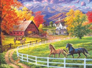 Horse Valley Farm Landscape Jigsaw Puzzle By RoseArt