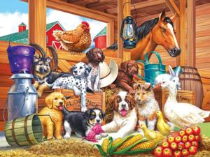 Barnyard Puppy Pals Farm Animal Jigsaw Puzzle By RoseArt