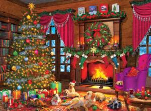 Christmas Puppies Around the House Jigsaw Puzzle By Kodak