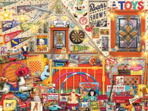 Vintage 50's Toy Room Game & Toy Jigsaw Puzzle By RoseArt