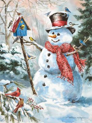 Frosty's Feathered Friends Winter Jigsaw Puzzle By Heritage Puzzles