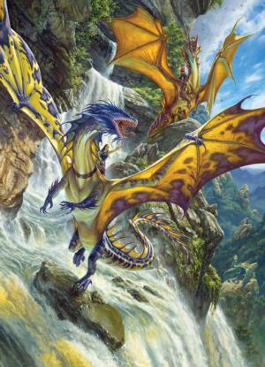 Waterfall Dragons Waterfall Jigsaw Puzzle By Cobble Hill