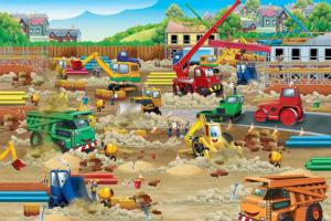 Construction Zone Children's Cartoon Floor Puzzle By Cobble Hill