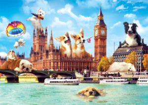 Dogs In London Whimsical Jigsaw Puzzle By Trefl