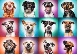 Funny Dog Portraits II Collage Jigsaw Puzzle By Trefl