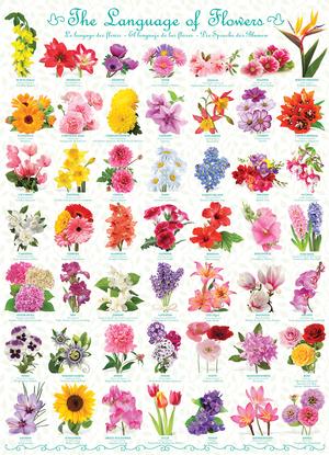 The Language of Flowers Pattern & Geometric Jigsaw Puzzle By Eurographics