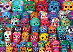 Traditional Mexican Skulls Day of the Dead Impossible Puzzle By Eurographics