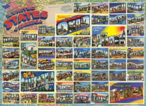 Vintage American Postcards Nostalgic & Retro Jigsaw Puzzle By Cobble Hill