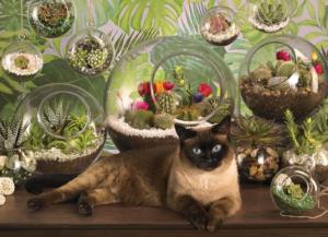 Terrarium Cat Flower & Garden Jigsaw Puzzle By Cobble Hill