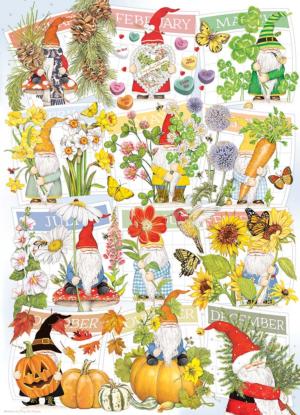 A Happy Gnome Life Flower & Garden Jigsaw Puzzle By Cobble Hill