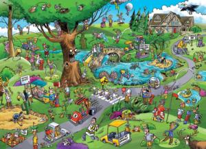 DoodleTown: Par for the Course Cartoon Jigsaw Puzzle By Cobble Hill