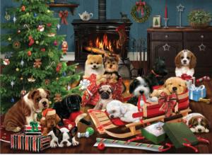 Christmas Puppies Christmas Jigsaw Puzzle By Cobble Hill