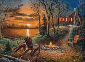 Educa - Lake House - 5000 Piece Jigsaw Puzzle - Puzzle Glue Included -  Completed Image Measures 61.75 x 42.25 - Ages 14+ (19056)