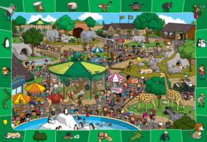 A Day at the Zoo Children's Cartoon Children's Puzzles By Eurographics