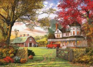 Old Pumpkin Farm Fall Large Piece By Eurographics