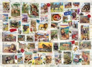Wildlife Vintage Stamps Nostalgic & Retro Large Piece By Eurographics