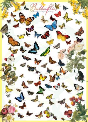 Butterflies Pattern & Geometric Jigsaw Puzzle By Eurographics