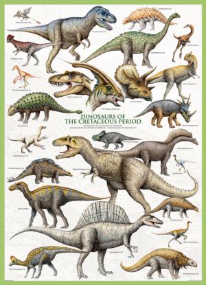 Dinosaurs Cretaceous Pattern & Geometric Jigsaw Puzzle By Eurographics