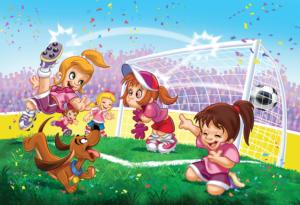 Go Girls Go! Soccer Children's Cartoon Children's Puzzles By Eurographics
