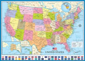 Map of the United States of America United States Jigsaw Puzzle By Eurographics