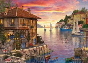 Mediterranean Harbor Sunrise & Sunset Jigsaw Puzzle By Eurographics