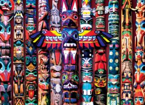 Totem Poles Pattern & Geometric Impossible Puzzle By Eurographics