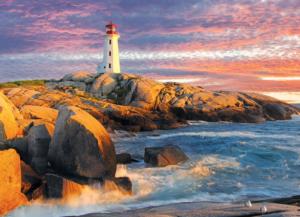Peggy's Cove Lighthouse, Nova Scotia Lighthouse Jigsaw Puzzle By Eurographics