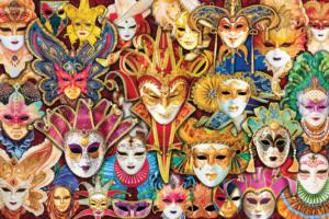 Venetian Masks Collage Impossible Puzzle By Eurographics