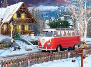 VW Christmas Bus Christmas Tin Packaging By Eurographics