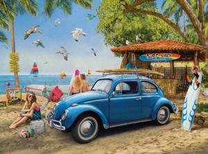 VW Beetle Surf Shack Beach & Ocean Jigsaw Puzzle By Eurographics