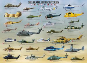 Military Helicopters Pattern & Geometric Large Piece By Eurographics