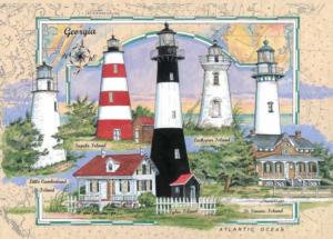 Georgia Lighthouse Lighthouse Jigsaw Puzzle By Heritage Puzzles