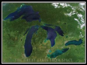 Great Lakes from Space Maps & Geography Jigsaw Puzzle By Heritage Puzzles