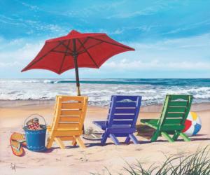 Beachy Keen Beach & Ocean Jigsaw Puzzle By Heritage Puzzles