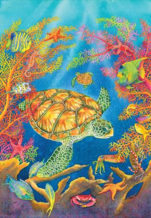 Turtle Reef Reptile & Amphibian Jigsaw Puzzle By Heritage Puzzles