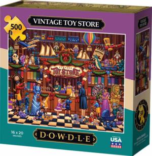 Vintage Toy Store Americana Jigsaw Puzzle By Dowdle Folk Art
