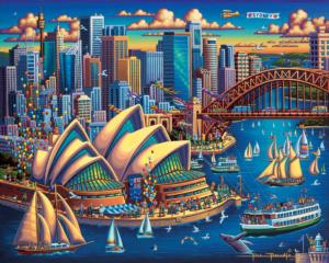 Sydney Opera House Folk Art Jigsaw Puzzle By Dowdle Folk Art