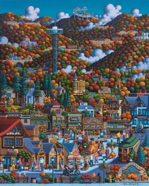 Smoky Mountain National Park Folk Art Jigsaw Puzzle By Dowdle Folk Art
