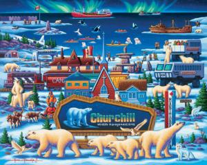 Churchill Polar Bears Folk Art Jigsaw Puzzle By Dowdle Folk Art