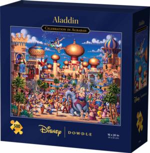 NIB Disney Thomas Kinkade 4 in 1 Jigsaw Puzzle 500 piece Aladdin