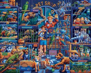 Pet Shop Folk Art Jigsaw Puzzle By Dowdle Folk Art