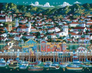 Santa Barbara Folk Art Jigsaw Puzzle By Dowdle Folk Art